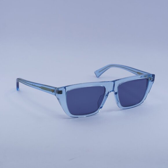 Bottega Veneta BV1291S 003 Sunglasses Blue Rectangle Frame, Blue Lenses main image 5